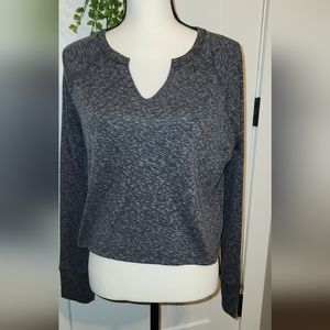 Large semi cropped sweater by S.O. Dark grey. Nwot.